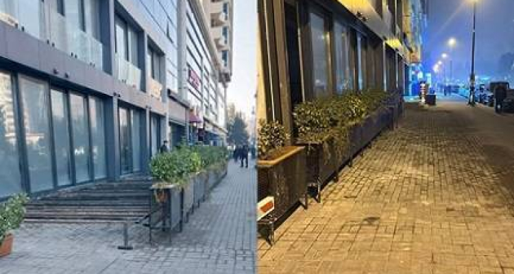 Xətai rayonunda piyada səkisinin zəbt olunmasının qarşısı alındı - Foto