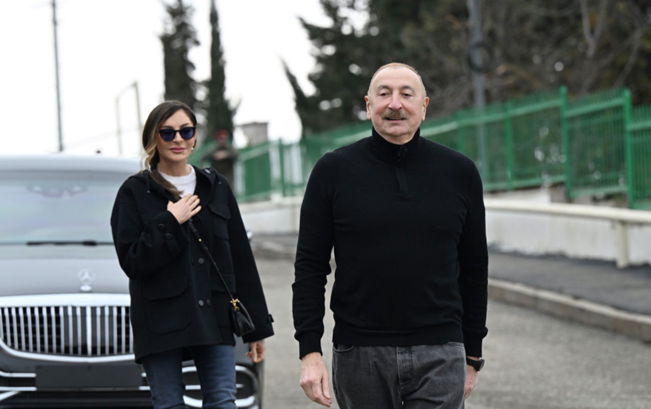İlham Əliyevlə xanımı Xocavəndə getdi - Fotolar
