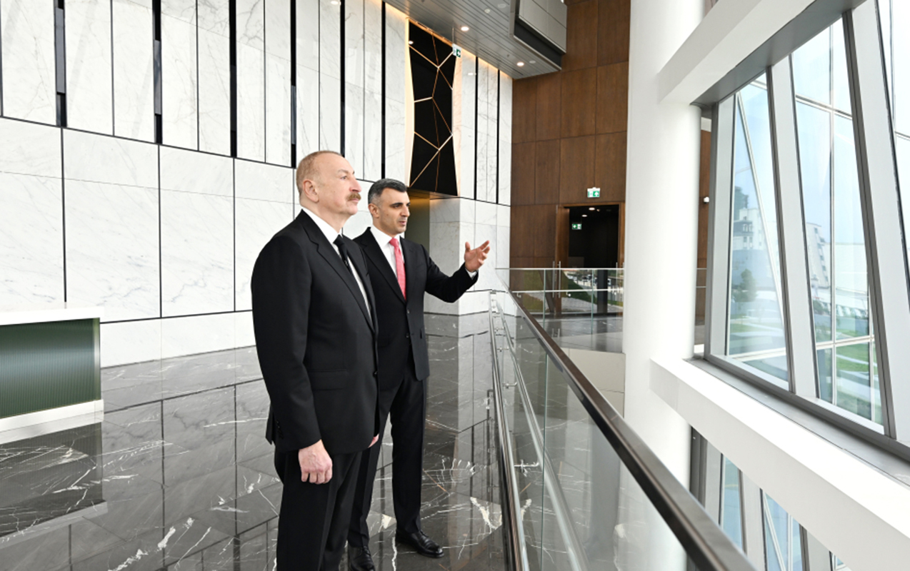 Prezident Mərkəzi Bankın yeni binasının açılışında - Fotolar