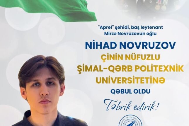 Şəhid övladından böyük uğur – Foto