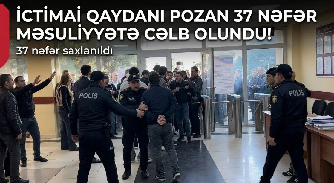İctimai qaydanın kobud şəkildə pozulması ilə bağlı 37 nəfər məsuliyyətə cəlb olunub